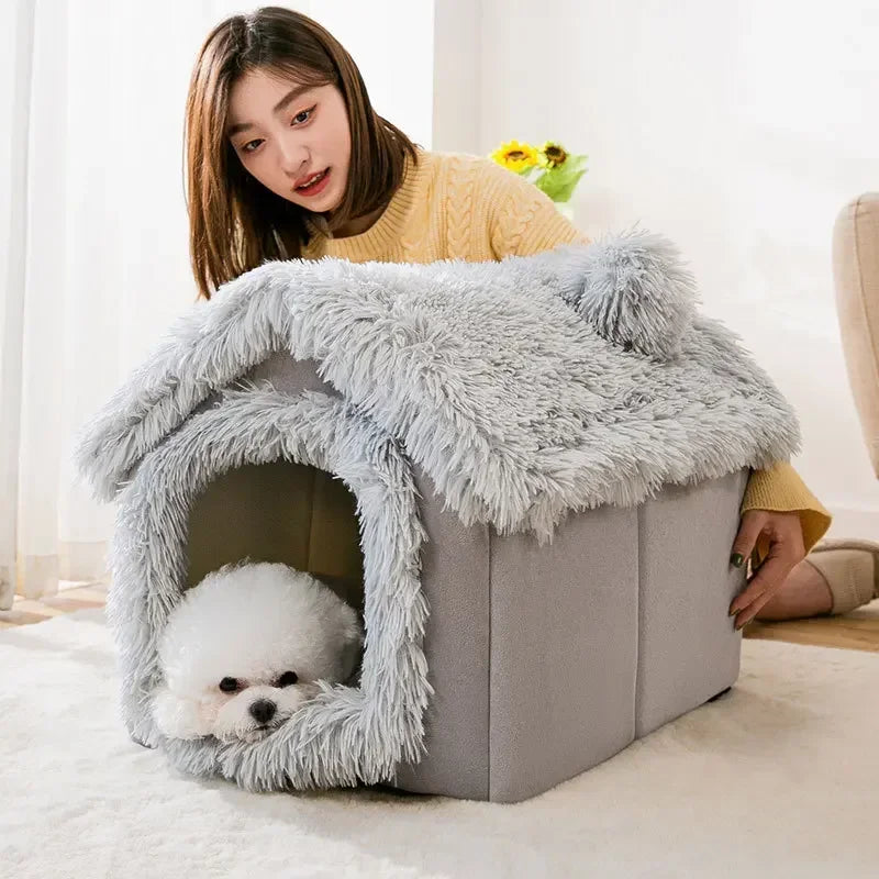 The PUPPY CAVE! Foldable Dog House Kennel Bed / Mat: Sofa For Small Medium Dogs