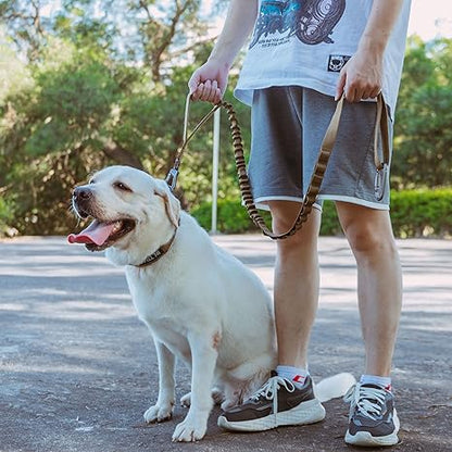 Tactical Bungee Dog Leash: Military Grade Adjustable Reflex Dog Leash [*2024 Release - Best Seller]