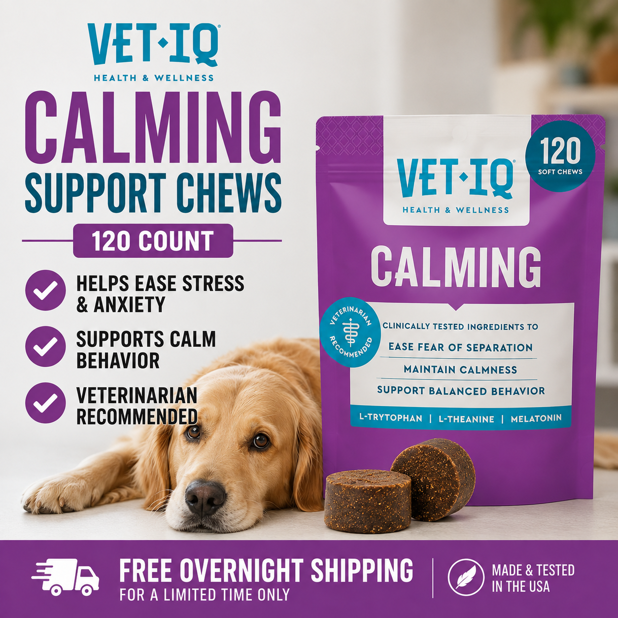 Bark Stopper 3.0 + VetIQ Calming Chews Bundle (120 count)