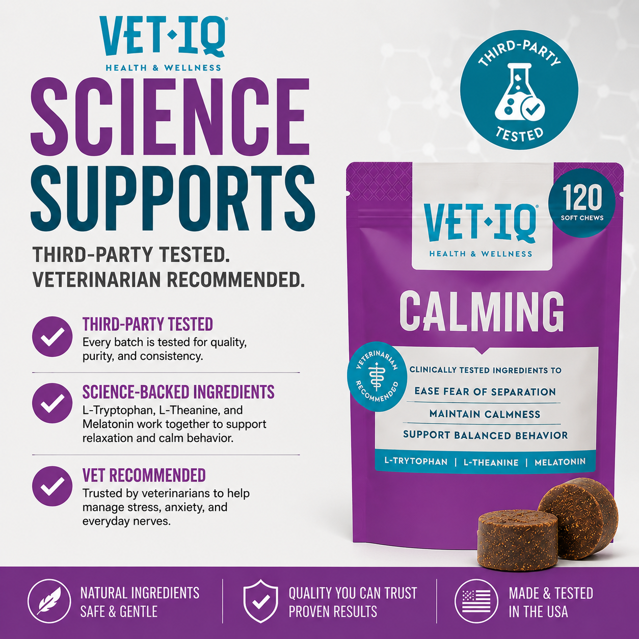 Bark Stopper 3.0 + VetIQ Calming Chews Bundle (120 count)