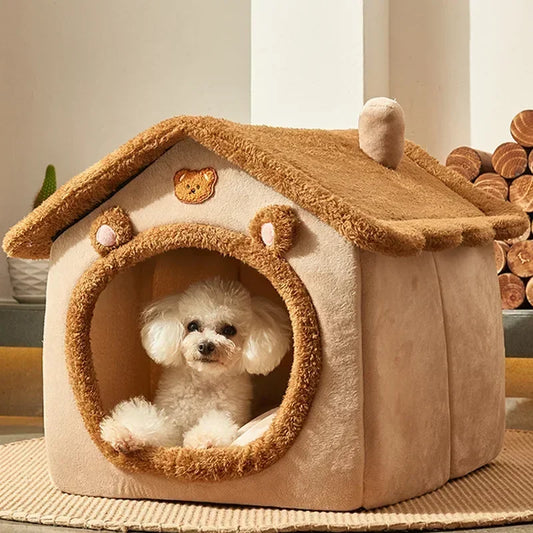 The PUPPY CAVE! Foldable Dog House Kennel Bed / Mat:  Sofa For Small Medium Dogs