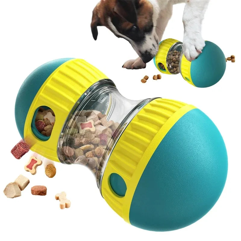 Dog Toy Tumbler Leaky Food Ball: Slow Feed, Brain Game
