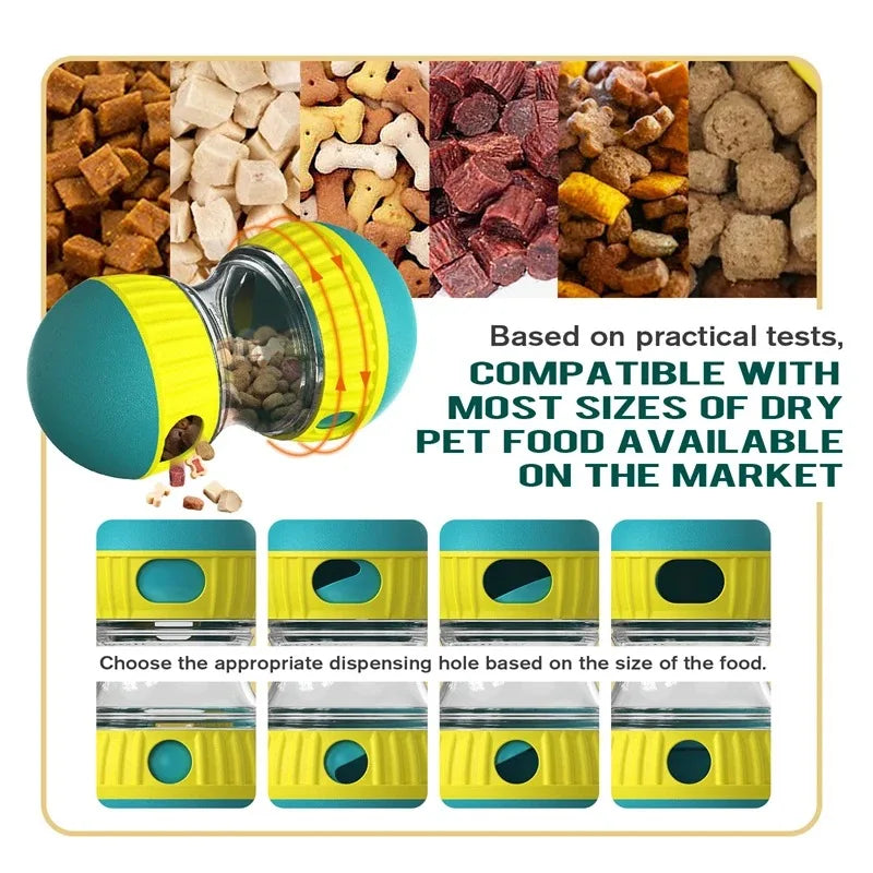 Dog Toy Tumbler Leaky Food Ball: Slow Feed, Brain Game